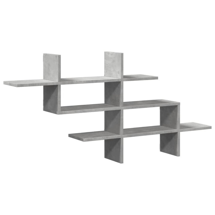 Raft de perete, gri beton, 124,5x18x60,5 cm, lemn prelucrat - WALTI WALTI