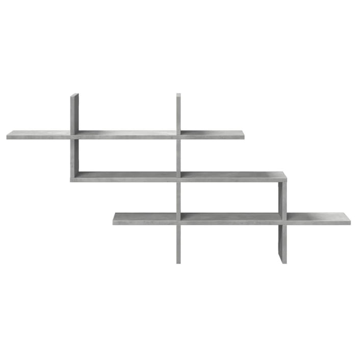Raft de perete, gri beton, 124,5x18x60,5 cm, lemn prelucrat - WALTI WALTI