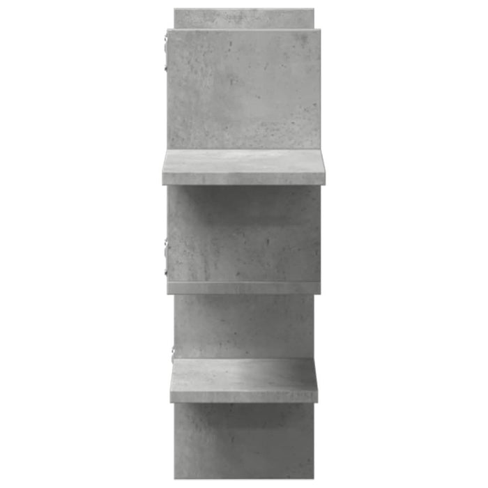 Raft de perete, gri beton, 124,5x18x60,5 cm, lemn prelucrat - WALTI WALTI