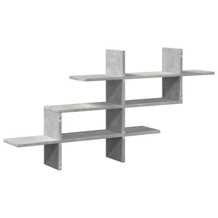 Raft de perete, gri beton, 124,5x18x60,5 cm, lemn prelucrat - WALTI WALTI