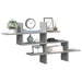 Raft de perete, gri beton, 124,5x18x60,5 cm, lemn prelucrat - WALTI WALTI