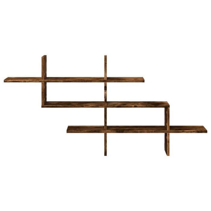 Raft perete, stejar fumuriu, 124,5x18x60,5 cm, lemn prelucrat - WALTI WALTI