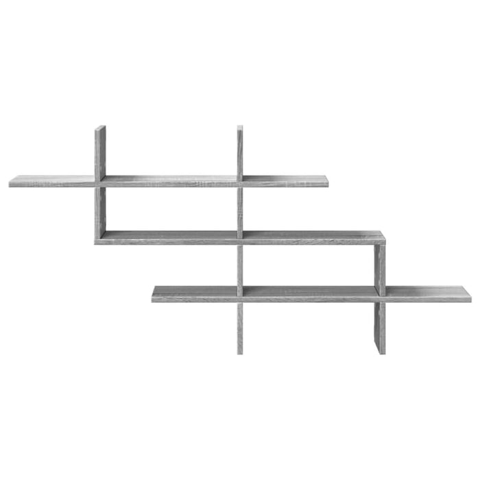 Raft de perete, gri sonoma, 124,5x18x60,5 cm, lemn prelucrat - WALTI WALTI