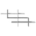 Raft de perete, gri sonoma, 124,5x18x60,5 cm, lemn prelucrat - WALTI WALTI