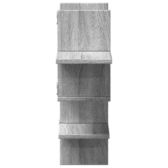 Raft de perete, gri sonoma, 124,5x18x60,5 cm, lemn prelucrat - WALTI WALTI