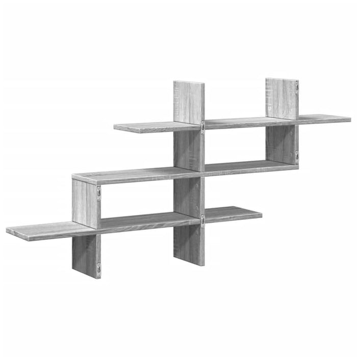 Raft de perete, gri sonoma, 124,5x18x60,5 cm, lemn prelucrat - WALTI WALTI