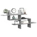 Raft de perete, gri sonoma, 124,5x18x60,5 cm, lemn prelucrat - WALTI WALTI