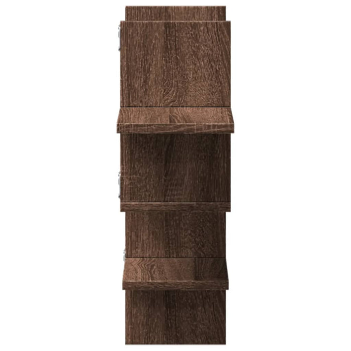 Raft de perete, stejar maro, 124,5x18x60,5 cm, lemn prelucrat WALTI