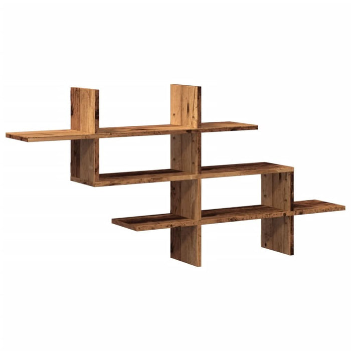 Raft de perete, lemn vechi, 124,5x18x60,5 cm, lemn prelucrat - WALTI WALTI
