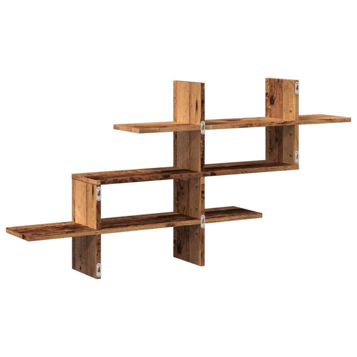 Raft de perete, lemn vechi, 124,5x18x60,5 cm, lemn prelucrat - WALTI WALTI