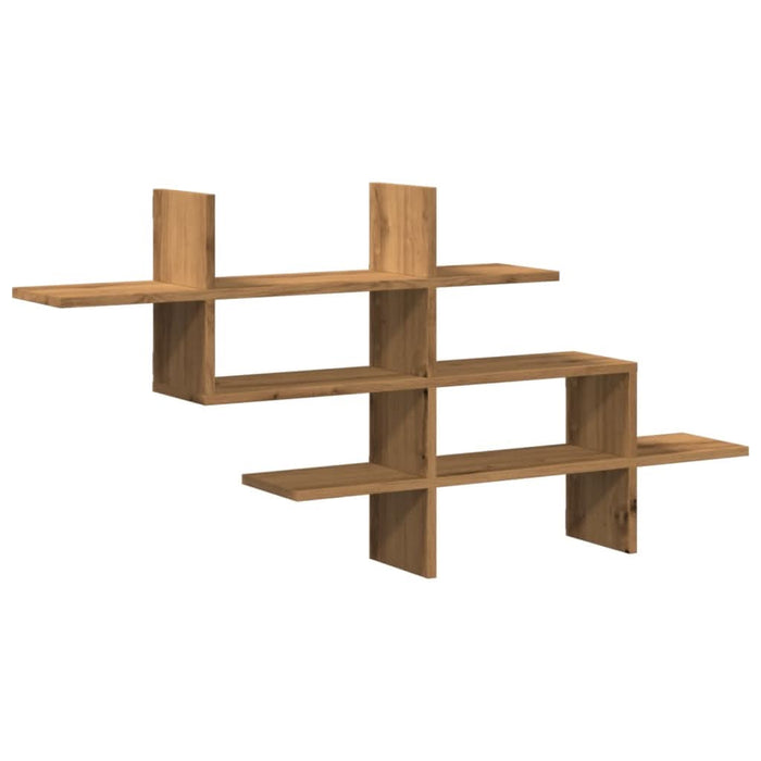 Raft de perete stejar artizanal 124,5x18x60,5 cm lemn prelucrat - WALTI WALTI