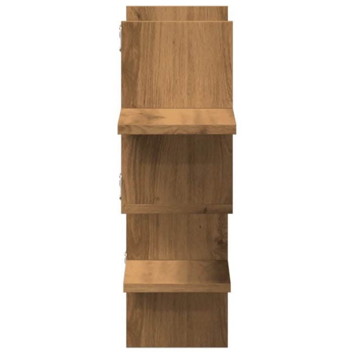 Raft de perete stejar artizanal 124,5x18x60,5 cm lemn prelucrat - WALTI WALTI