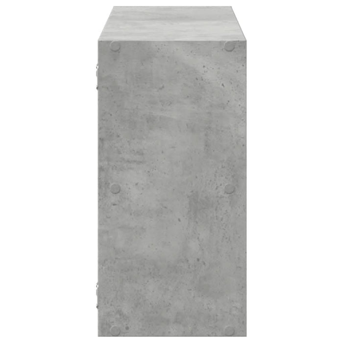 Raft de perete, gri beton, 100x25x50 cm, lemn prelucrat - WALTI WALTI