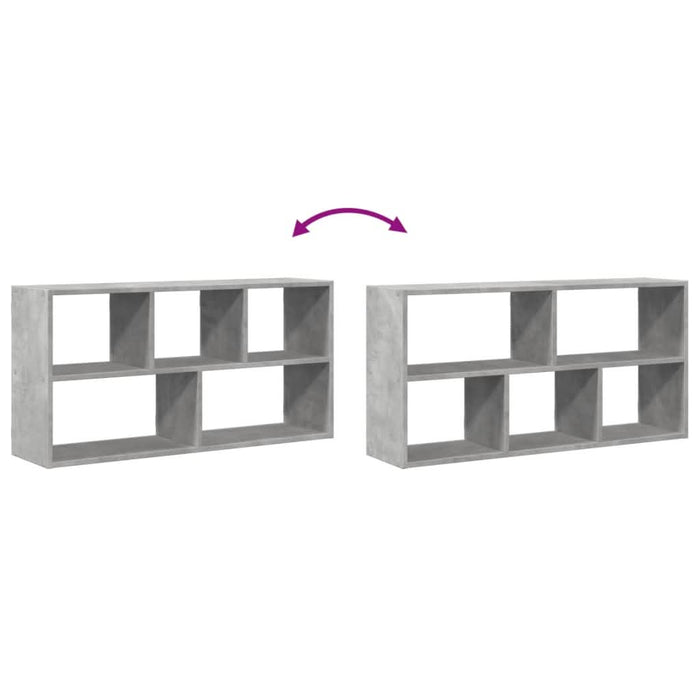 Raft de perete, gri beton, 100x25x50 cm, lemn prelucrat - WALTI WALTI