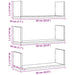 Rafturi de perete, 3 buc., negru, 58x18x18 cm, lemn prelucrat - WALTI WALTI