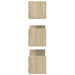 Rafturi perete 3 buc. stejar sonoma 58x18x18 cm lemn prelucrat - WALTI WALTI