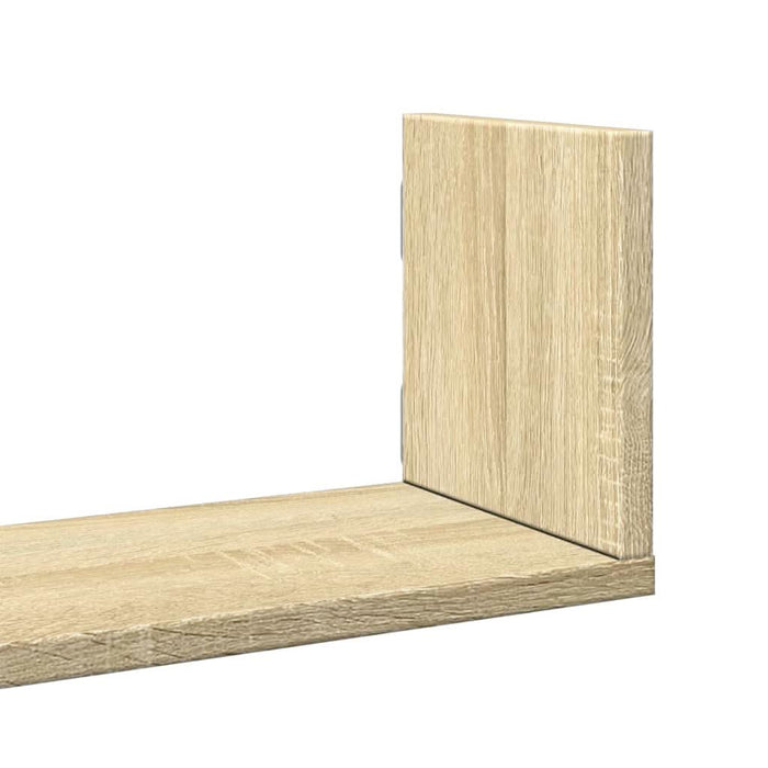 Rafturi perete 3 buc. stejar sonoma 58x18x18 cm lemn prelucrat - WALTI WALTI