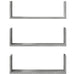 Rafturi perete, 3 buc., gri beton, 58x18x18 cm, lemn prelucrat - WALTI WALTI