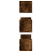 Rafturi perete 3 buc. stejar fumuriu 58x18x18 cm lemn prelucrat - WALTI WALTI