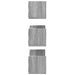 Rafturi de perete 3 buc. gri sonoma 58x18x18 cm lemn prelucrat - WALTI WALTI