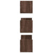 Rafturi de perete 3 buc. stejar maro 58x18x18 cm lemn prelucrat - WALTI WALTI