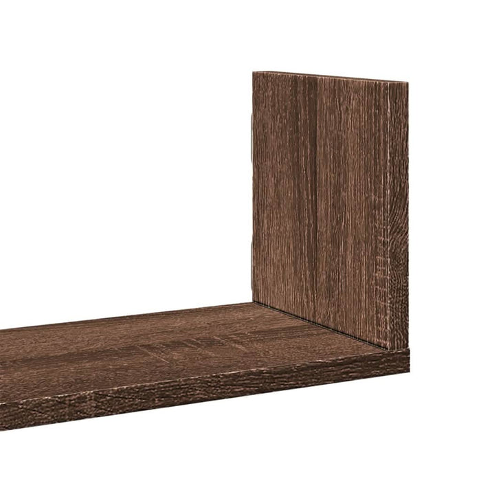 Rafturi de perete 3 buc. stejar maro 58x18x18 cm lemn prelucrat - WALTI WALTI