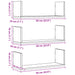 Rafturi de perete 3 buc. stejar maro 58x18x18 cm lemn prelucrat - WALTI WALTI