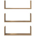 Rafturi perete 3buc. stejar artizanal 58x18x18cm lemn prelucrat - WALTI WALTI