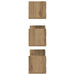 Rafturi perete 3buc. stejar artizanal 58x18x18cm lemn prelucrat - WALTI WALTI