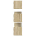Rafturi perete 3 buc. stejar sonoma 80x18x18 cm lemn prelucrat - WALTI WALTI
