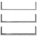 Rafturi perete, 3 buc., gri beton, 80x18x18 cm, lemn prelucrat - WALTI WALTI