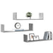 Rafturi de perete 3 buc. gri sonoma 80x18x18 cm lemn prelucrat - WALTI WALTI