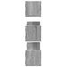 Rafturi de perete 3 buc. gri sonoma 80x18x18 cm lemn prelucrat - WALTI WALTI