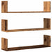 Rafturi perete, 3 buc., lemn vechi, 80x18x18 cm, lemn prelucrat - WALTI WALTI