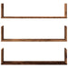 Rafturi perete, 3 buc., lemn vechi, 80x18x18 cm, lemn prelucrat - WALTI WALTI