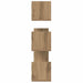 Rafturi perete 3buc. stejar artizanal 80x18x18cm lemn prelucrat - WALTI WALTI