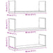 Rafturi perete 3buc. stejar artizanal 80x18x18cm lemn prelucrat - WALTI WALTI