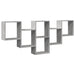 Raft de perete, gri beton, 159x18x66 cm, lemn prelucrat - WALTI WALTI
