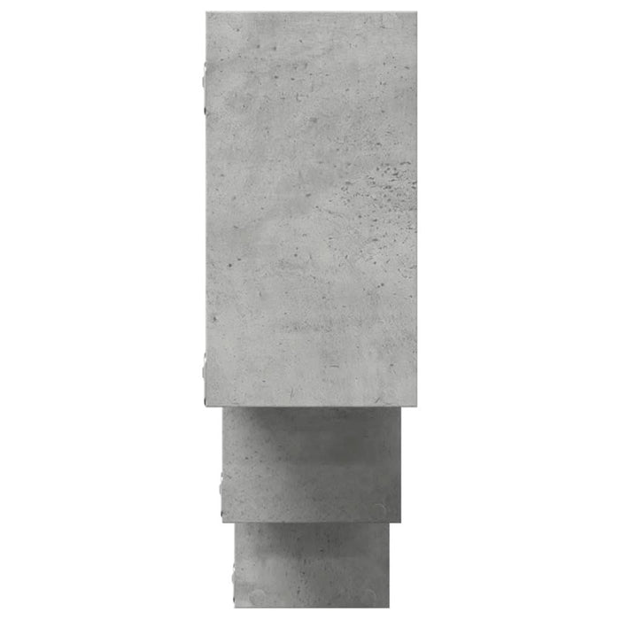 Raft de perete, gri beton, 159x18x66 cm, lemn prelucrat - WALTI WALTI