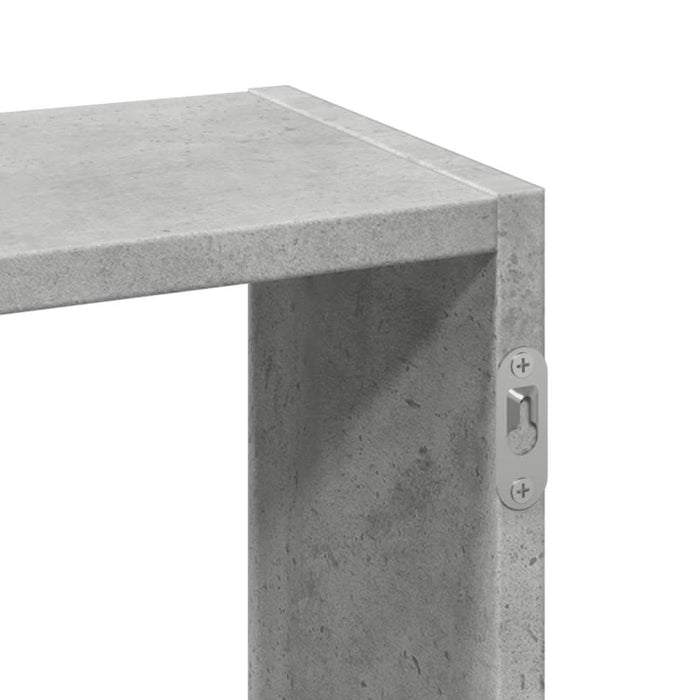 Raft de perete, gri beton, 159x18x66 cm, lemn prelucrat - WALTI WALTI