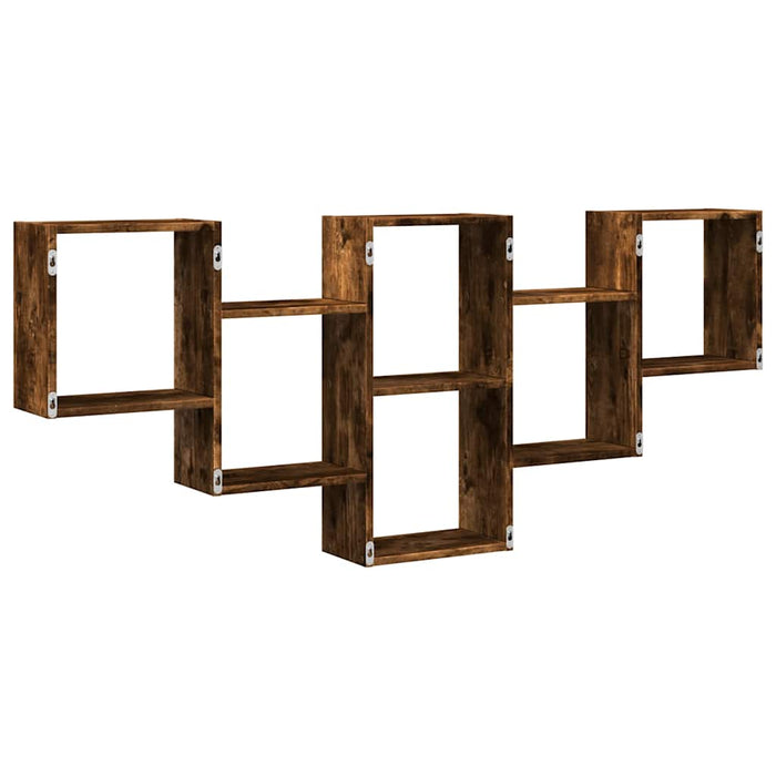 Raft de perete, stejar fumuriu, 159x18x66 cm, lemn compozit - WALTI WALTI
