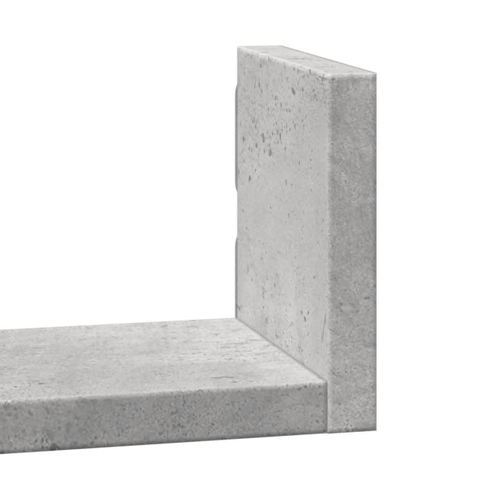 Raft de perete, 3 buc., gri beton, lemn prelucrat - WALTI WALTI
