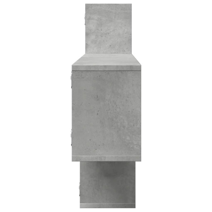Raft de perete, gri beton, 167,5x18x68 cm, lemn prelucrat - WALTI WALTI
