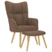 Scaun de relaxare cu taburet, maro, textil - WALTI WALTI