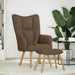 Scaun de relaxare cu taburet, maro, textil - WALTI WALTI