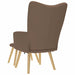 Scaun de relaxare cu taburet, maro, textil - WALTI WALTI