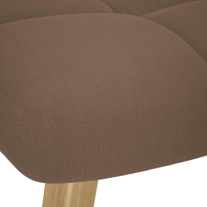 Scaun de relaxare cu taburet, maro, textil - WALTI WALTI