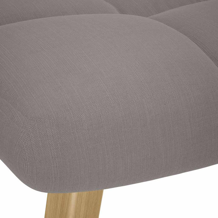 Scaun de relaxare cu taburet, gri taupe, textil - WALTI WALTI