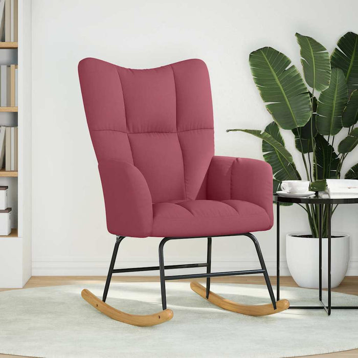 Scaun balansoar, roșu vin, material textil - WALTI WALTI