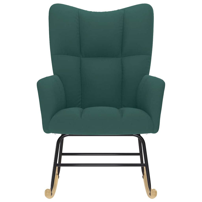 Scaun balansoar, verde închis, material textil WALTI